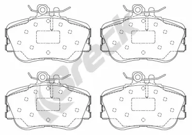 Комплект тормозных колодок, дисковый тормоз BRECK купить